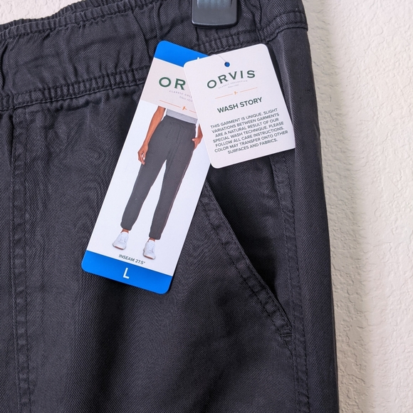 Orvis Ladies Tencel Jogger Pants Black Large - Picture 3 of 8